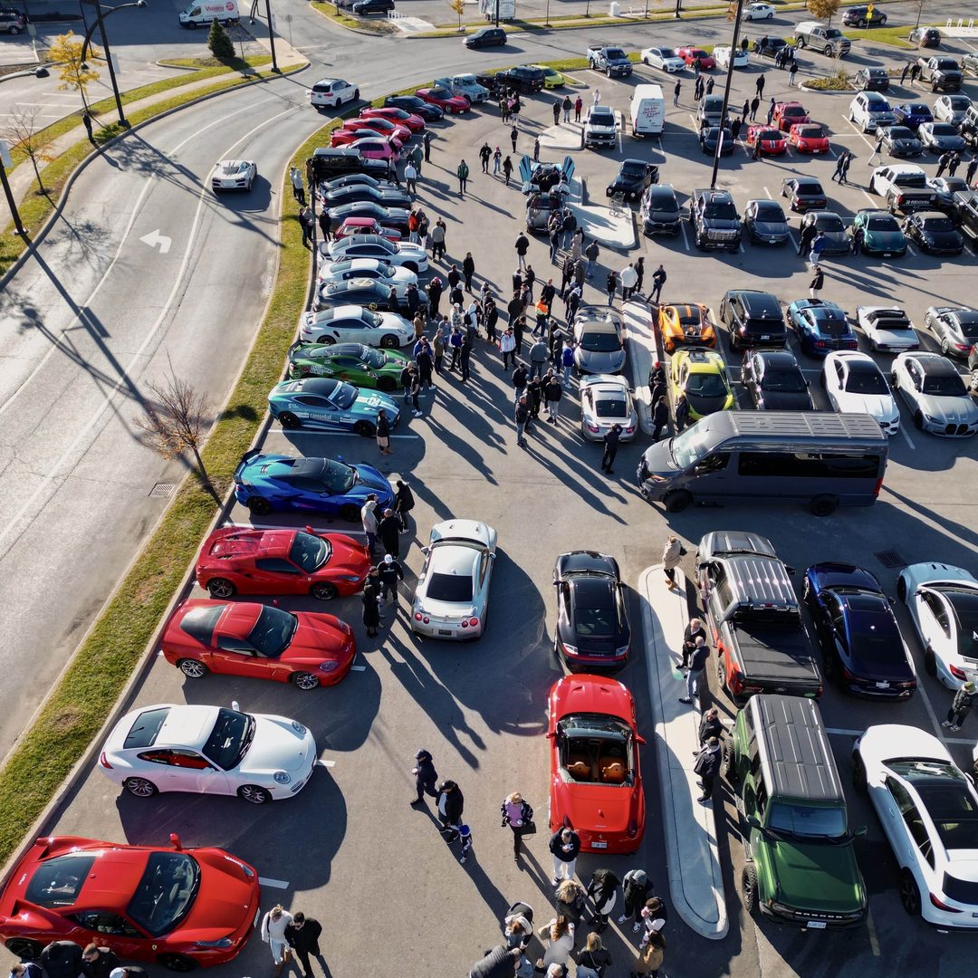 Drone car event shot