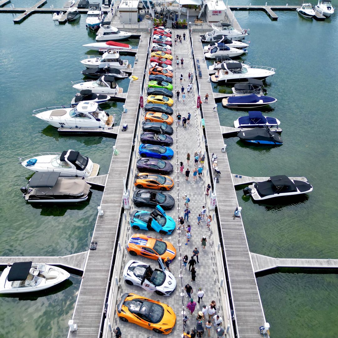 Drone car event shot
