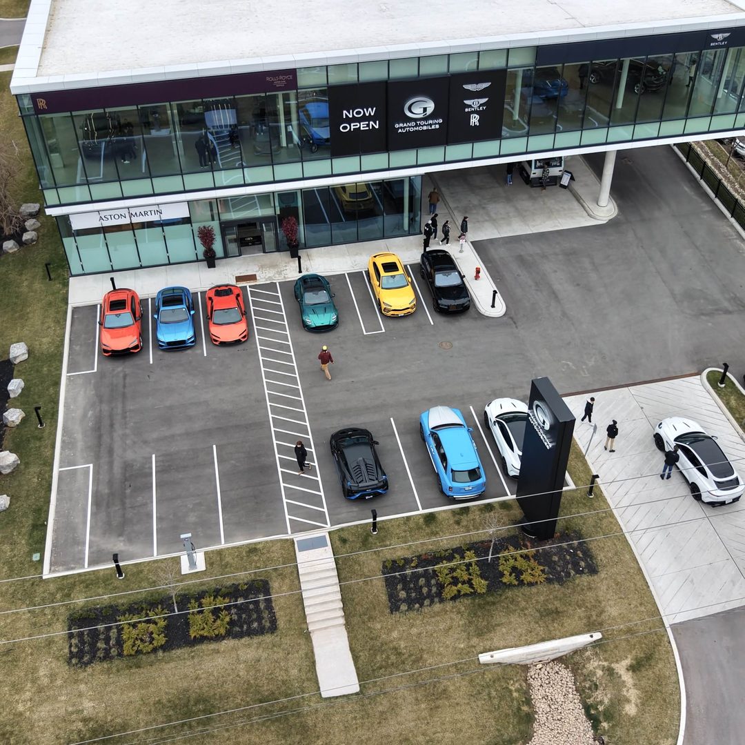 Drone car event shot