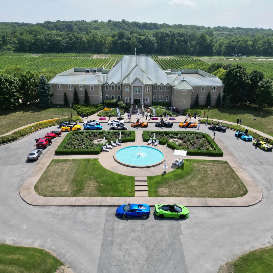 Drone car event shot