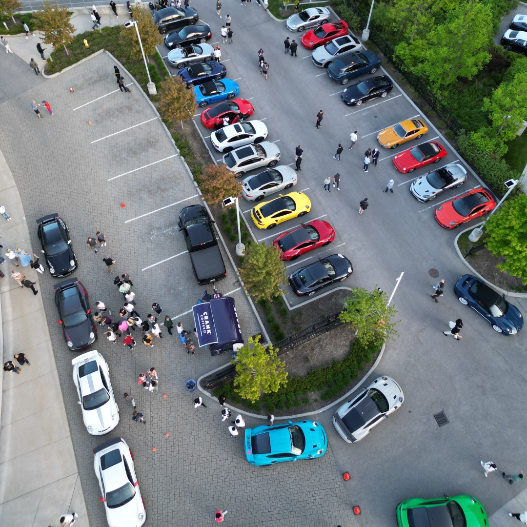 Drone car event shot