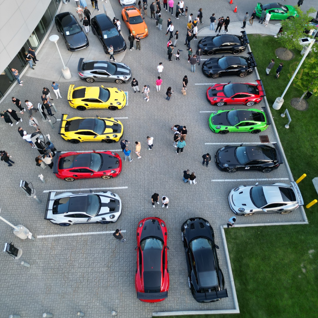 Drone car event shot