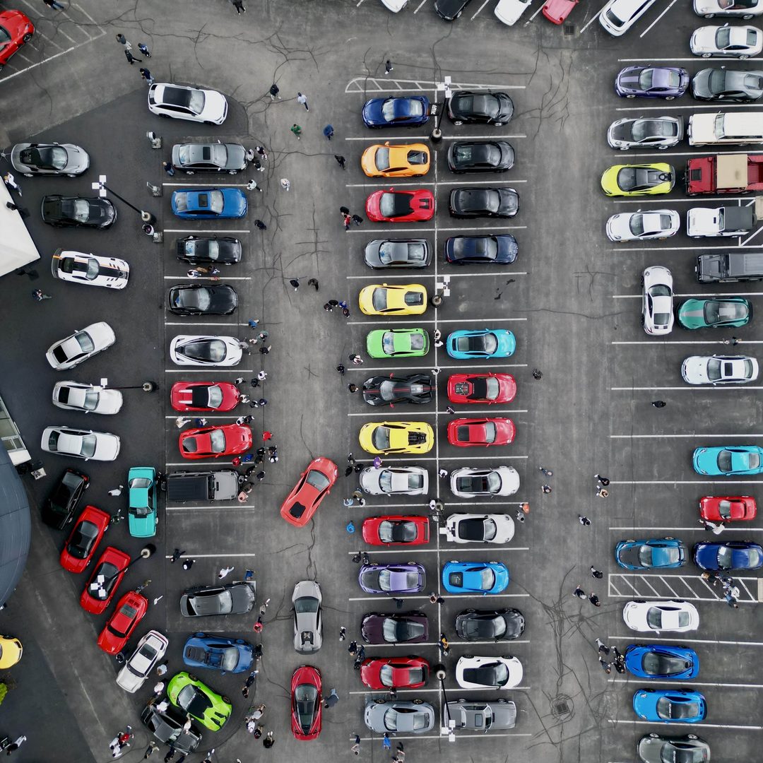 Drone car event shot