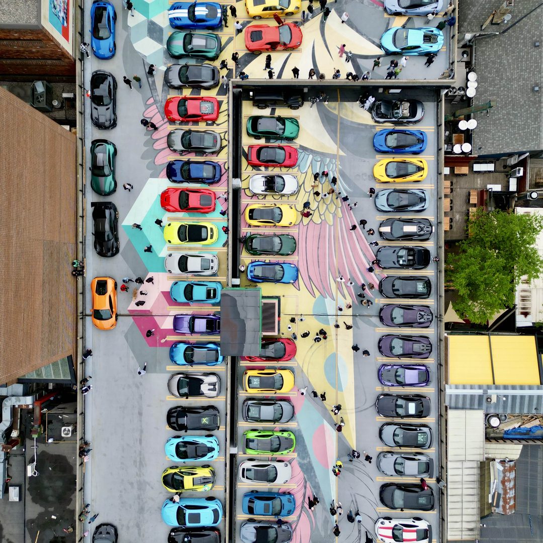 Drone car event shot