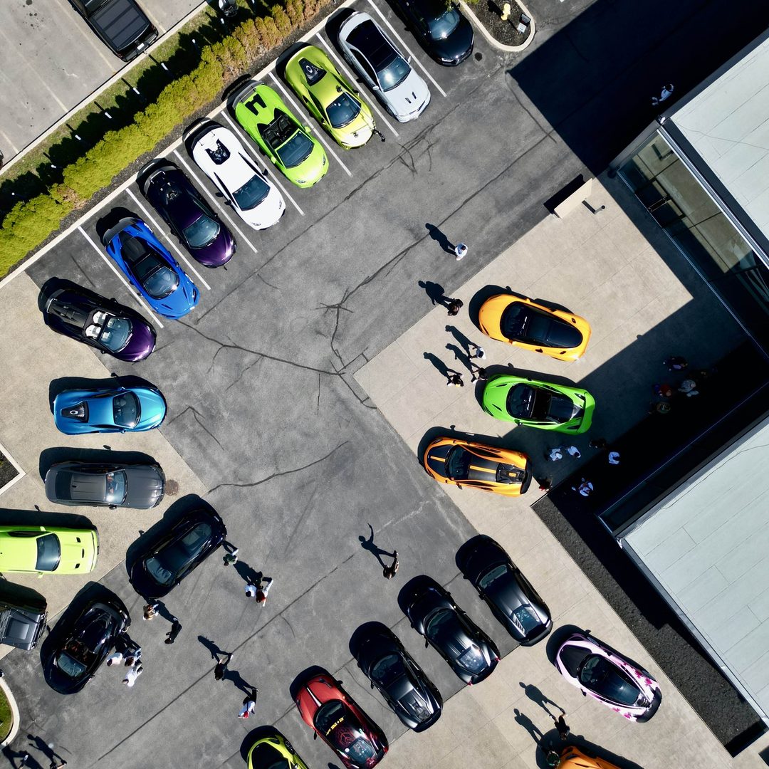 Drone car event shot